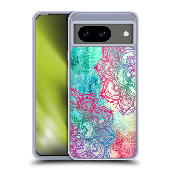 Micklyn Le Feuvre Mandala 3 Round And Round The Rainbow Soft Gel Case for Google Pixel 8