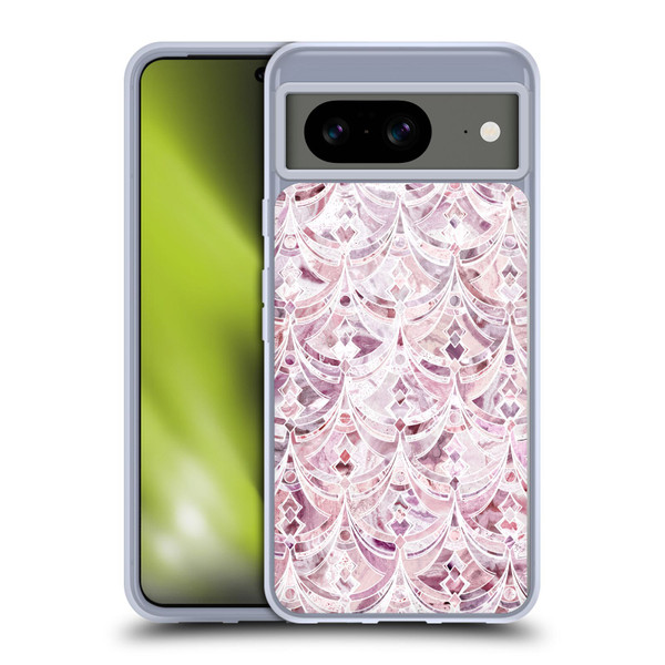 Micklyn Le Feuvre Marble Patterns Berry Frosting Art Deco Pattern Soft Gel Case for Google Pixel 8