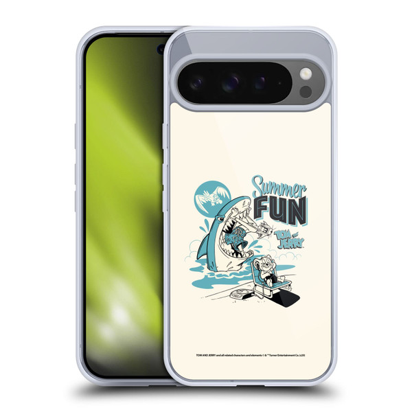 Tom and Jerry Illustration Summer Fun Soft Gel Case for Google Pixel 9 Pro XL