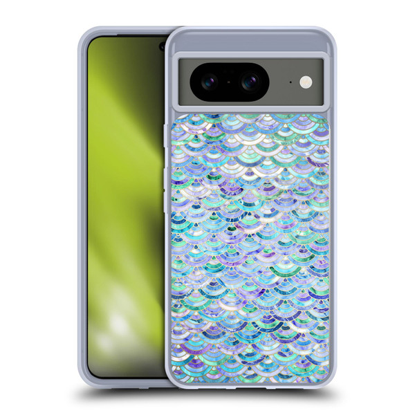 Micklyn Le Feuvre Marble Patterns Mosaic In Sapphire And Emerald Soft Gel Case for Google Pixel 8