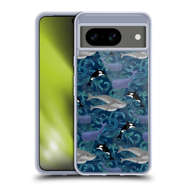 Micklyn Le Feuvre Patterns Giants in Teal Soft Gel Case for Google Pixel 8