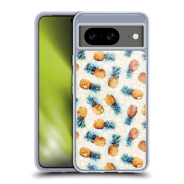 Micklyn Le Feuvre Patterns Pineapples and Crystals Soft Gel Case for Google Pixel 8