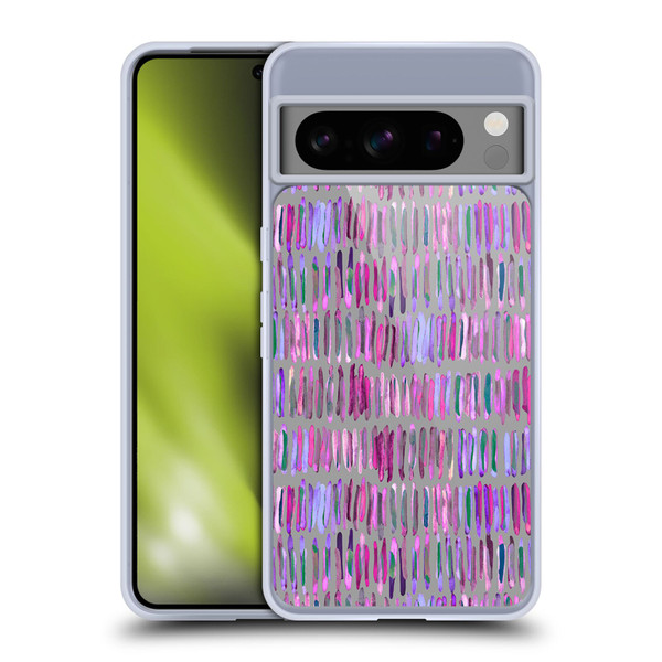 Micklyn Le Feuvre Patterns Messy Watercolour Stripes Soft Gel Case for Google Pixel 8 Pro