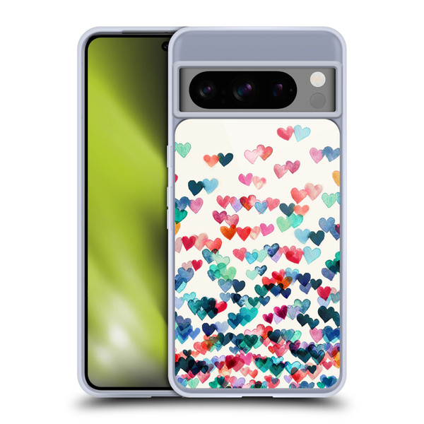 Micklyn Le Feuvre Patterns Watercolour Heart Connections Soft Gel Case for Google Pixel 8 Pro