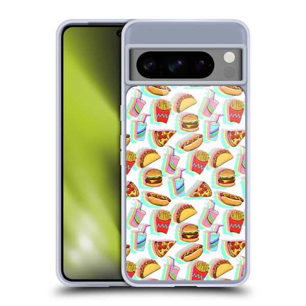 Micklyn Le Feuvre Patterns 2 Rainbow Fast Food Soft Gel Case for Google Pixel 8 Pro