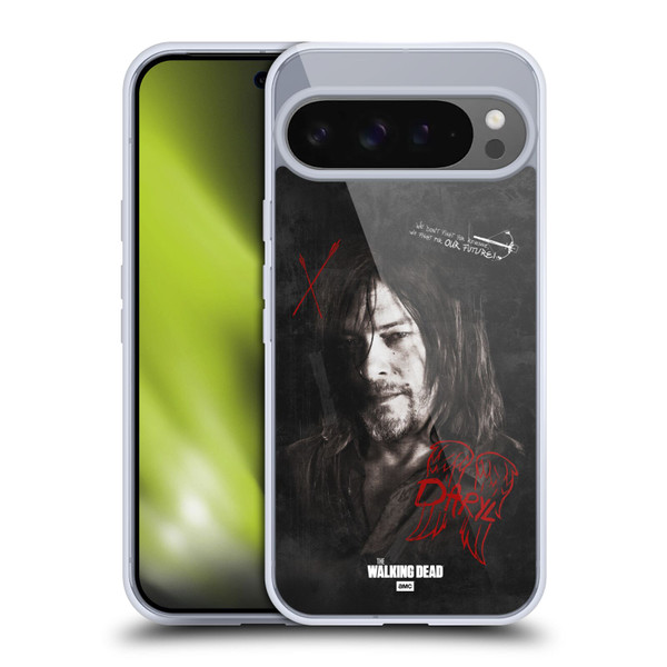 AMC The Walking Dead Daryl Dixon Iconic Grafitti Soft Gel Case for Google Pixel 9 Pro XL
