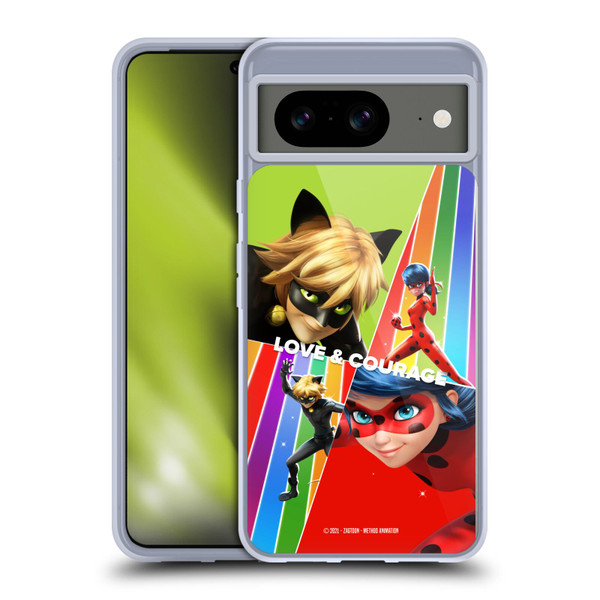 Miraculous Ladybug Graphics Love & Courage Soft Gel Case for Google Pixel 8