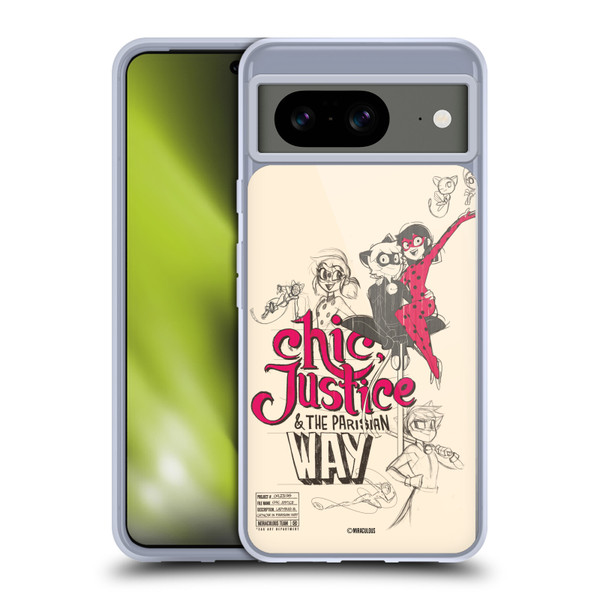Miraculous Ladybug Sketches Chic Justice Soft Gel Case for Google Pixel 8