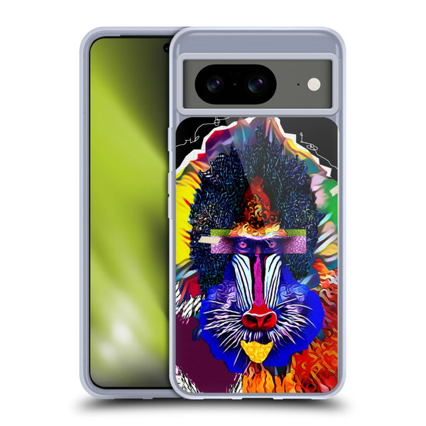 Michel Keck Animal Collage Baboon Soft Gel Case for Google Pixel 8