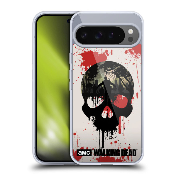 AMC The Walking Dead Silhouettes Skull Soft Gel Case for Google Pixel 9 Pro XL