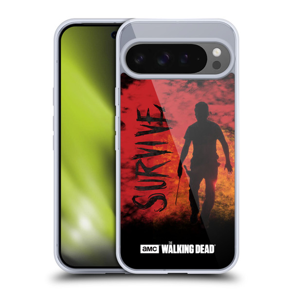 AMC The Walking Dead Typography Survive Rick Machete Soft Gel Case for Google Pixel 9 Pro XL