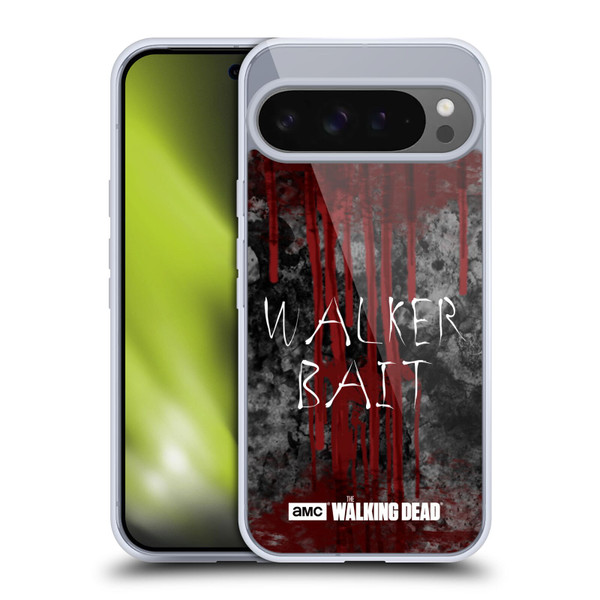 AMC The Walking Dead Typography Walker Bait Soft Gel Case for Google Pixel 9 Pro XL