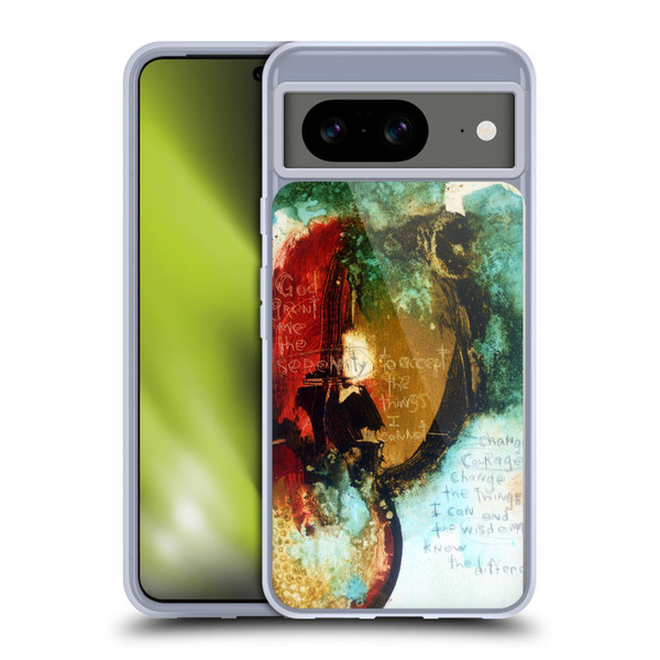 Michel Keck Religious Abstract Serenity Prayer Soft Gel Case for Google Pixel 8