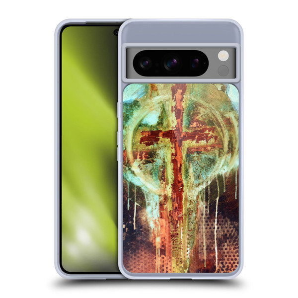 Michel Keck Religious Abstract Cross Soft Gel Case for Google Pixel 8 Pro