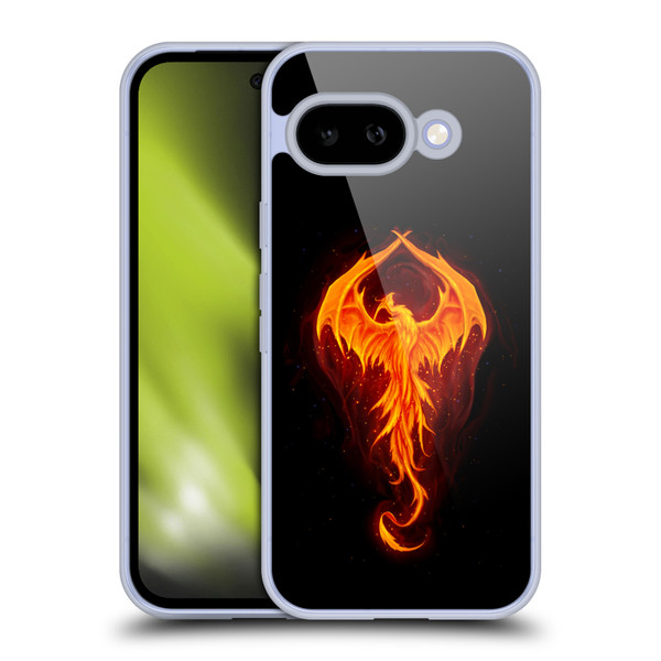 Christos Karapanos Dark Hours Dragon Phoenix Soft Gel Case for Google Pixel 9A