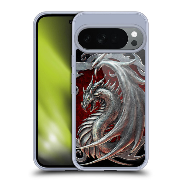 Christos Karapanos Dragons 2 Talisman Silver Soft Gel Case for Google Pixel 10