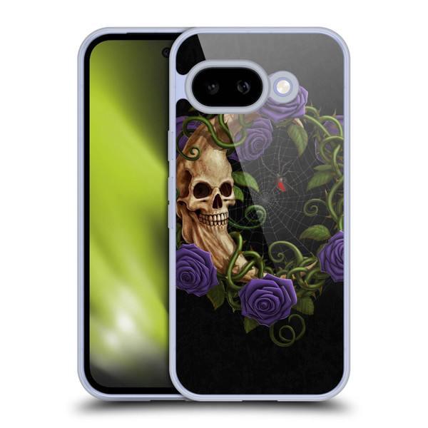 Christos Karapanos Horror Skeleton Moon Purple Soft Gel Case for Google Pixel 9A