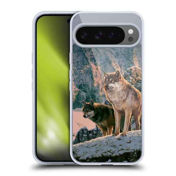 Vincent Hie Canidae Wolf Couple Soft Gel Case for Google Pixel 9 Pro XL