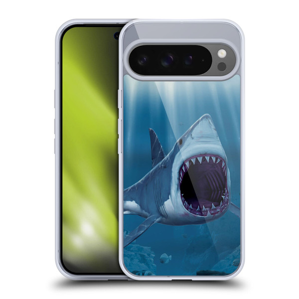 Vincent Hie Underwater Shark Bite Soft Gel Case for Google Pixel 9 Pro XL