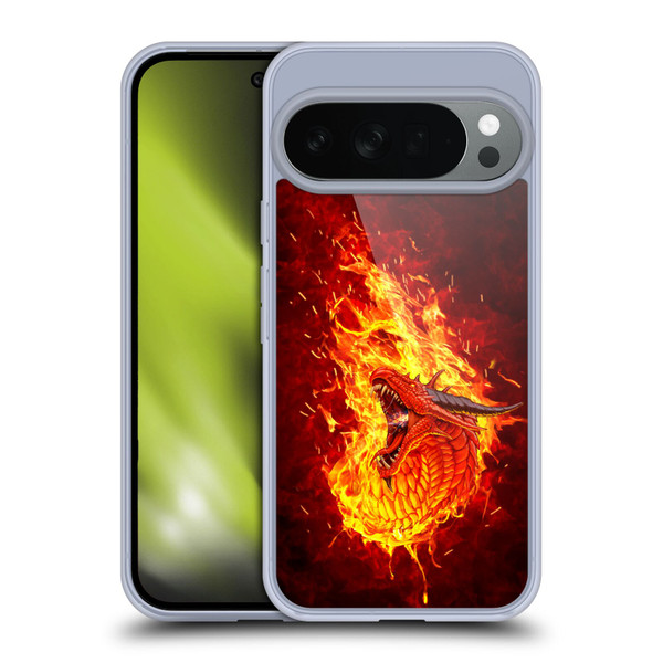 Christos Karapanos Mythical Through The Flames Soft Gel Case for Google Pixel 10
