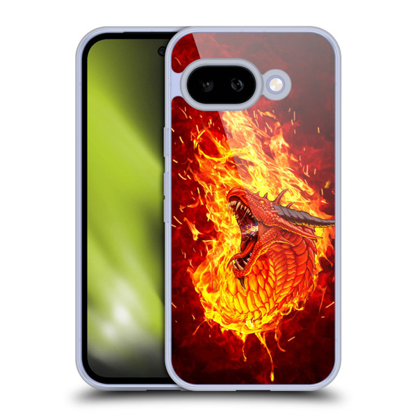 Christos Karapanos Mythical Through The Flames Soft Gel Case for Google Pixel 9A