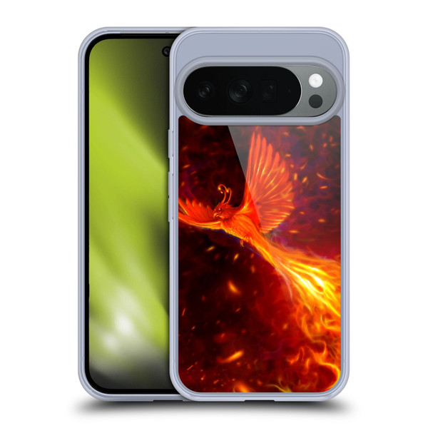 Christos Karapanos Phoenix Immortal Flames Soft Gel Case for Google Pixel 10
