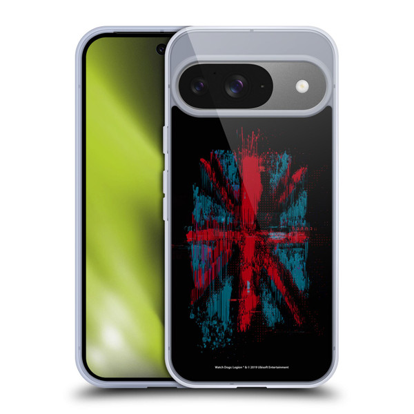 Watch Dogs Legion Key Art Flag Glitch Soft Gel Case for Google Pixel 9 / Pixel 9 Pro