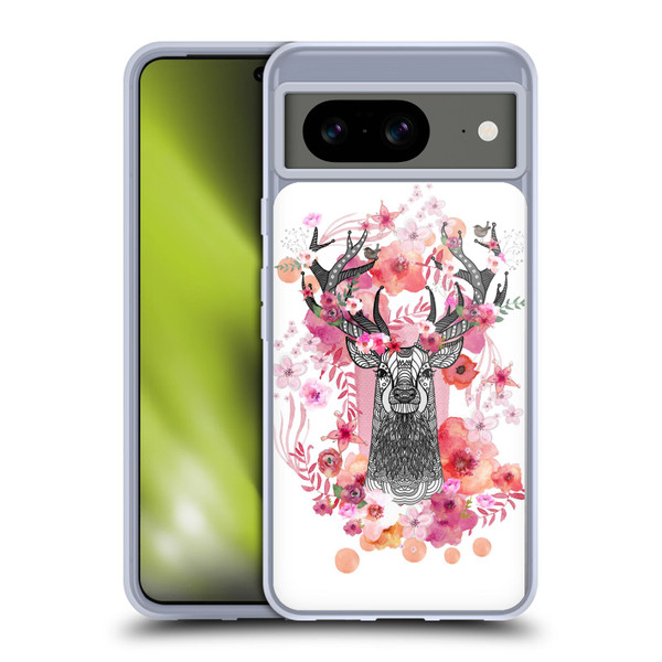 Monika Strigel Animals And Flowers Stag Aztec Soft Gel Case for Google Pixel 8