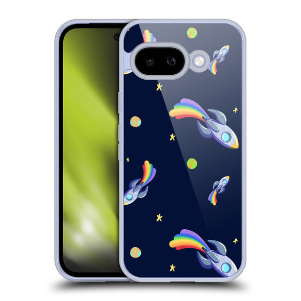 Carla Morrow Patterns Rocketship Soft Gel Case for Google Pixel 9A