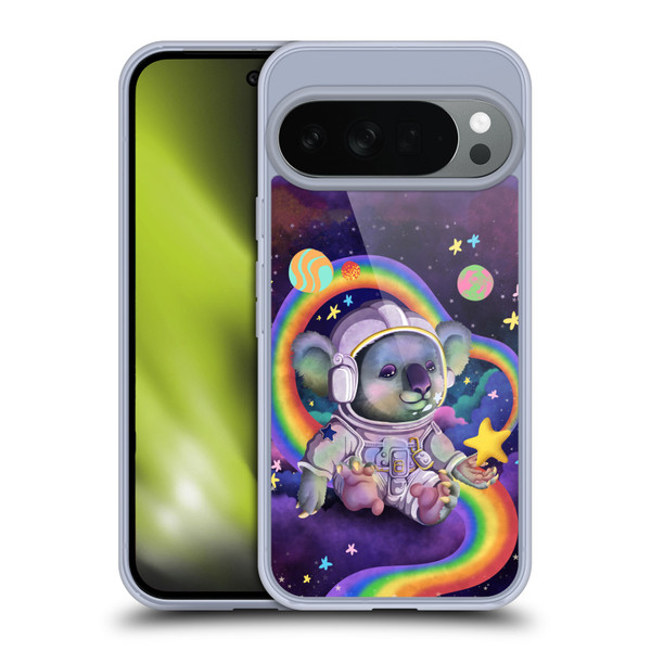 Carla Morrow Rainbow Animals Koala In Space Soft Gel Case for Google Pixel 10