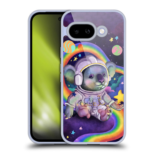 Carla Morrow Rainbow Animals Koala In Space Soft Gel Case for Google Pixel 9A