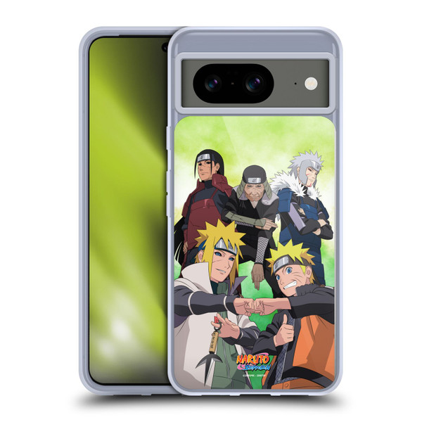 Naruto Shippuden Key Art Hokage Group Soft Gel Case for Google Pixel 8