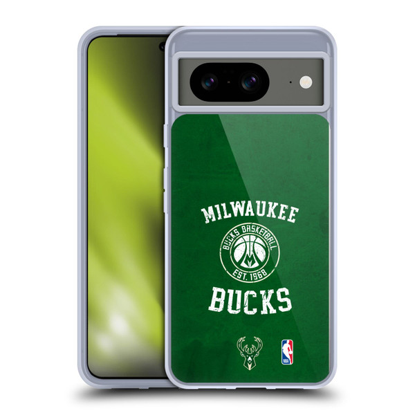 NBA Milwaukee Bucks Distressed Soft Gel Case for Google Pixel 8