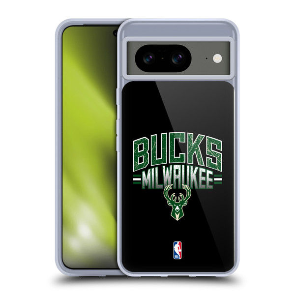NBA Milwaukee Bucks Logo Black Soft Gel Case for Google Pixel 8