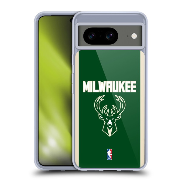 NBA Milwaukee Bucks Logo Green Design Soft Gel Case for Google Pixel 8