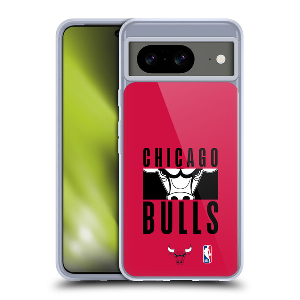 NBA Chicago Bulls Typography Soft Gel Case for Google Pixel 8