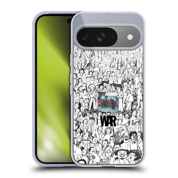 War Graphics Friends Doodle Art Soft Gel Case for Google Pixel 9 / Pixel 9 Pro