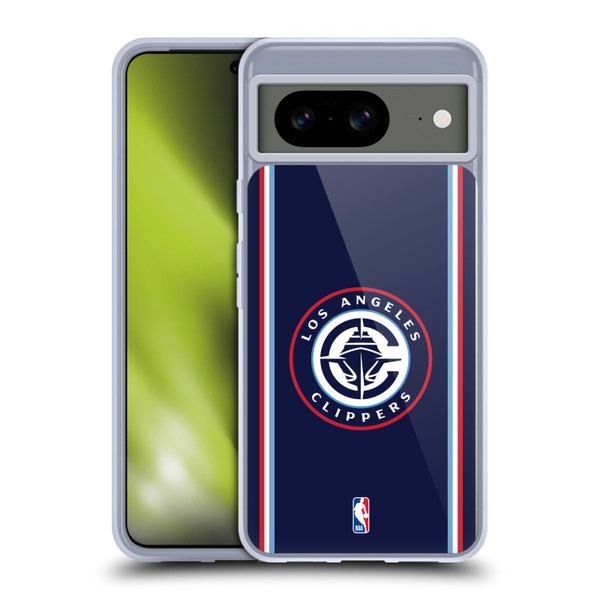 NBA Los Angeles Clippers Logo Navy Design Soft Gel Case for Google Pixel 8