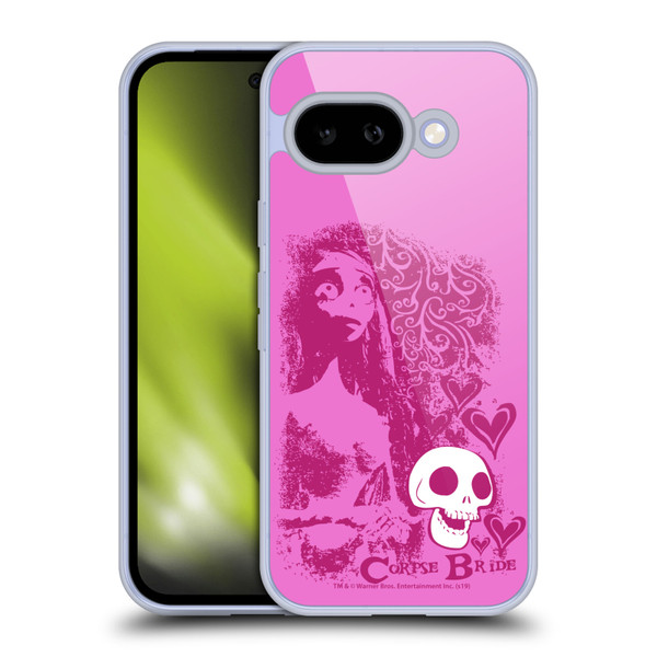 Corpse Bride Key Art Pink Distressed Look Soft Gel Case for Google Pixel 9A