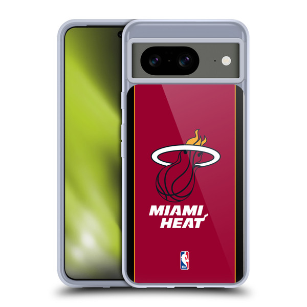 NBA Miami Heat Logo Red Design Soft Gel Case for Google Pixel 8