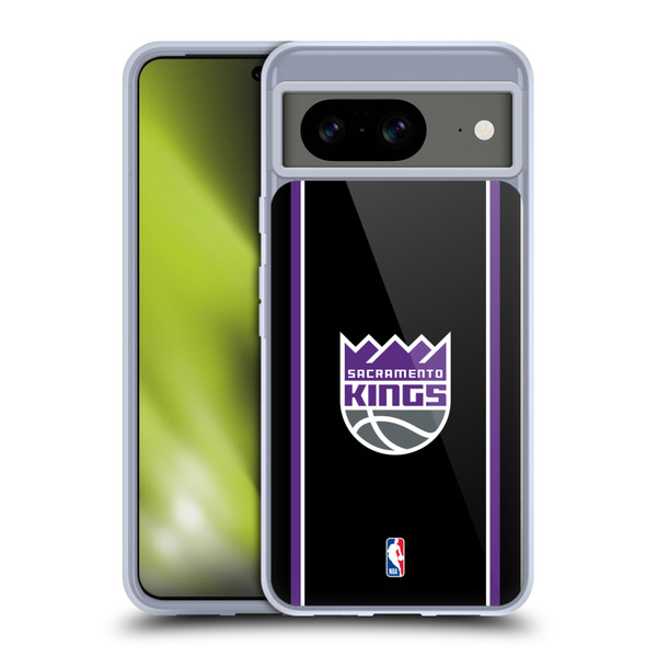 NBA Sacramento Kings Logo Black Design Soft Gel Case for Google Pixel 8