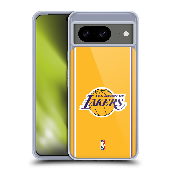 NBA Los Angeles Lakers Logo Gold Design Soft Gel Case for Google Pixel 8