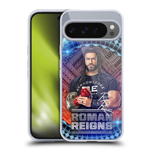WWE Roman Reigns Tribal Pattern Soft Gel Case for Google Pixel 9 Pro XL