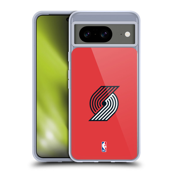 NBA Portland Trail Blazers Logo Red Soft Gel Case for Google Pixel 8