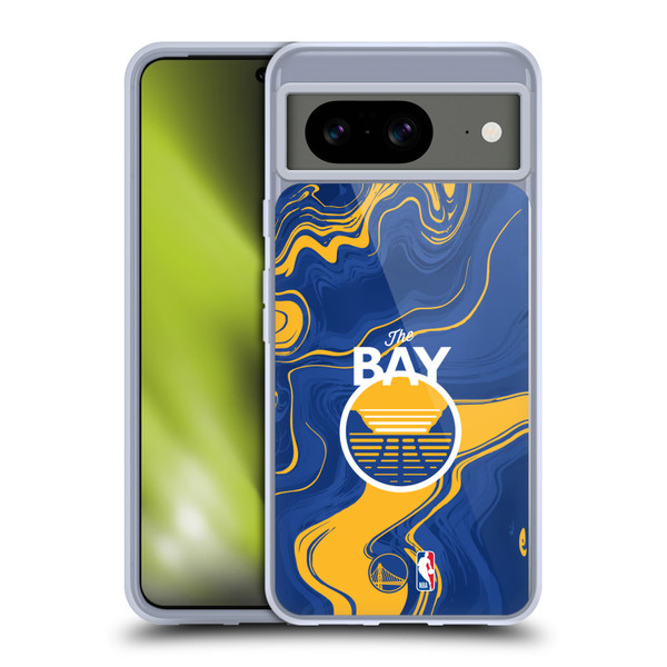 NBA Golden State Warriors Marble Agates Soft Gel Case for Google Pixel 8