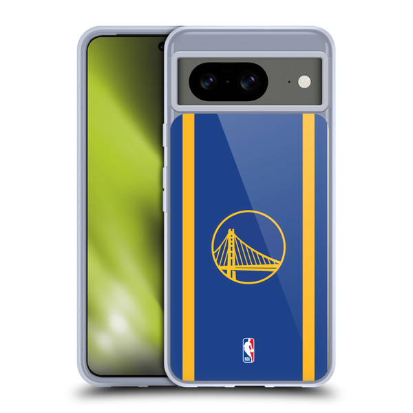 NBA Golden State Warriors Logo Blue Design Soft Gel Case for Google Pixel 8