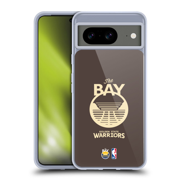 NBA Golden State Warriors Logo Brown Design Soft Gel Case for Google Pixel 8