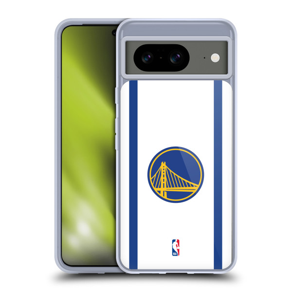 NBA Golden State Warriors Logo White Design Soft Gel Case for Google Pixel 8