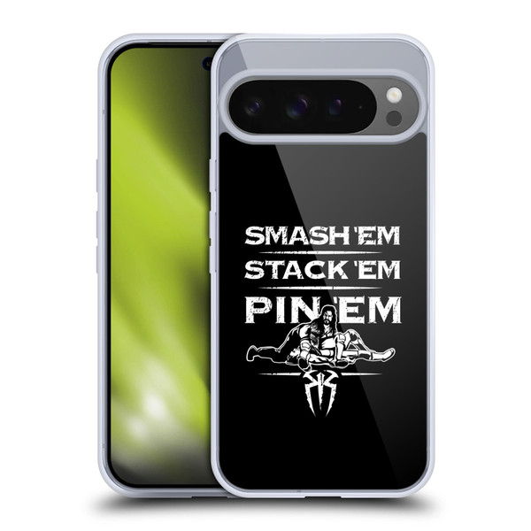 WWE R. Reigns Graphics Smash Em Stack Em Pin Em Soft Gel Case for Google Pixel 9 Pro XL