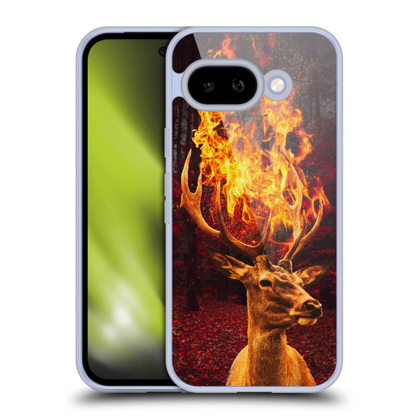 Dave Loblaw Animals Fire Deer Forest Soft Gel Case for Google Pixel 9A